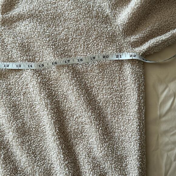 Topshop | Teddy Quarter Zip Cream Pullover Size 8 - Picture 12 of 14